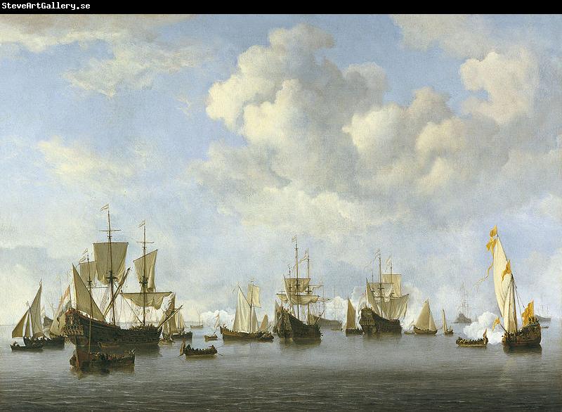 Willem Van de Velde The Younger The Dutch Fleet in the Goeree Straits